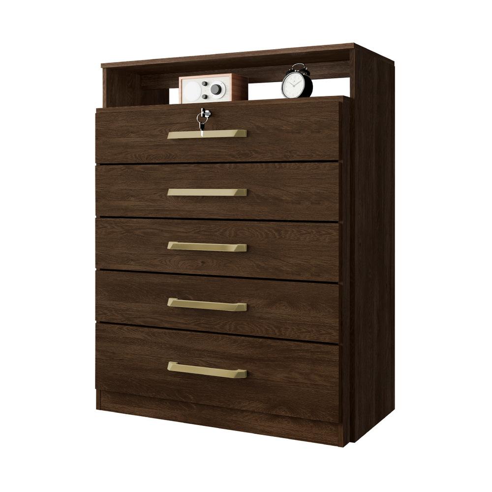 Miniatura Cômoda com 5 Gavetas Multimóveis CR40116 Ébano