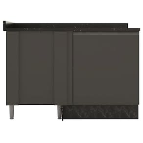 Cozinha Completa Bartira Linea com 11 Portas, 4 Gavetas e 7 Prateleiras - Grafite