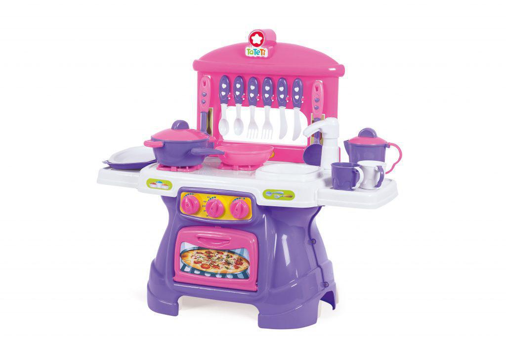Miniatura Cozinha De Brinquedo Calesita Mini Chef Rosa Com Água