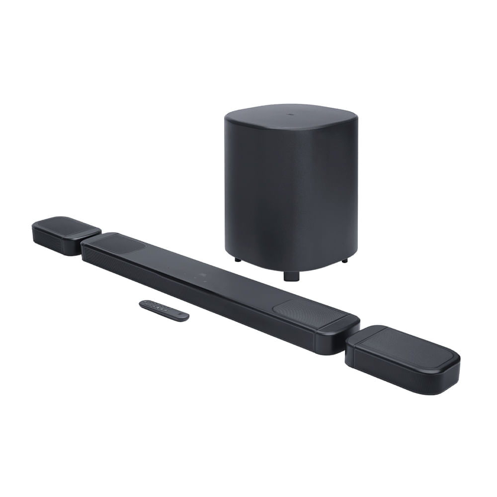 Soundbar JBL Bar 1000 7.1.4 Canais Wireless com 480W RMS, PureVoice 2.0 e MultiBeam™ 3.0