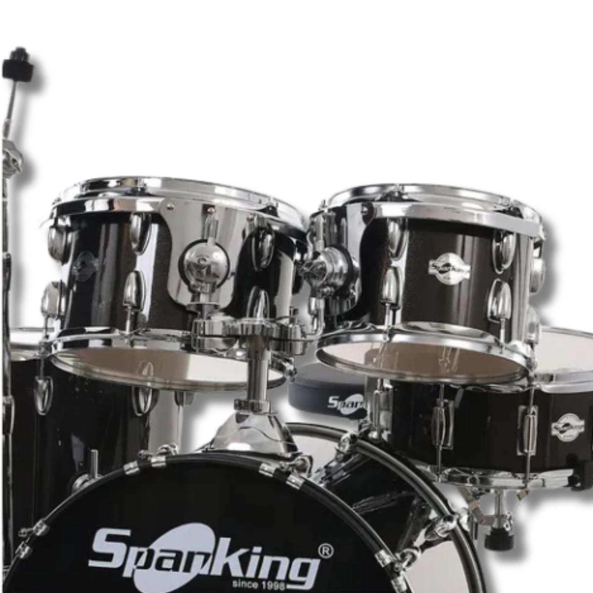 Miniatura Bateria Spanking Completa Preta Black Sparkle Bumbo 20
