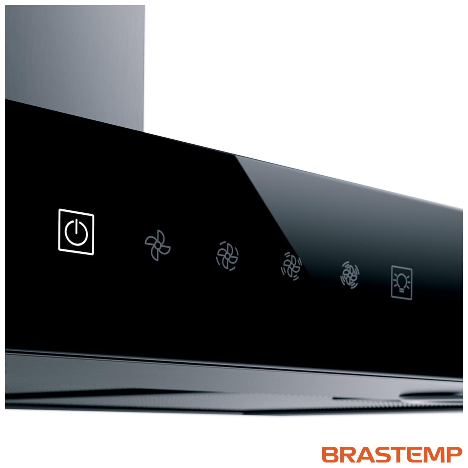 Miniatura Coifa de Parede Brastemp 90 cm Tbox com 03 Velocidades + Turbo, Painel Touch, Timer, Inox - BAE90AR 110