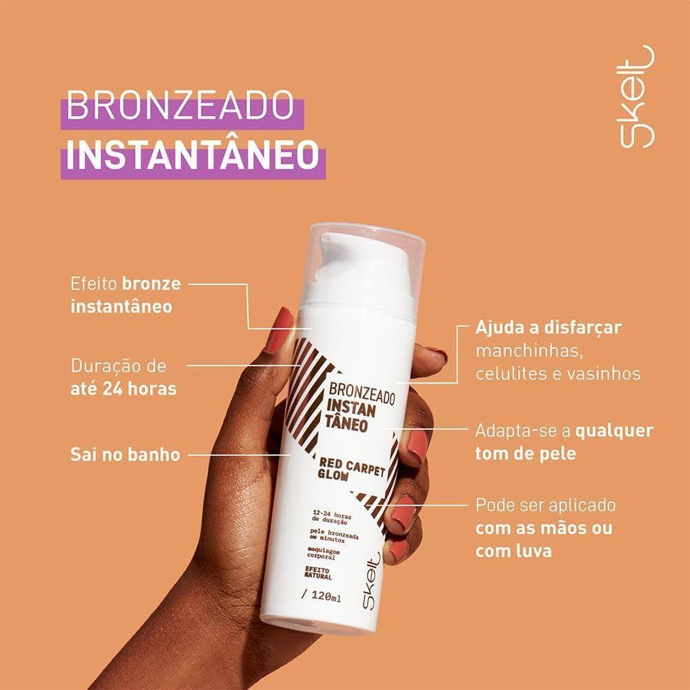 Miniatura Bronzeador Instantâneo Red Carpet Glow Skelt Frasco 120Ml
