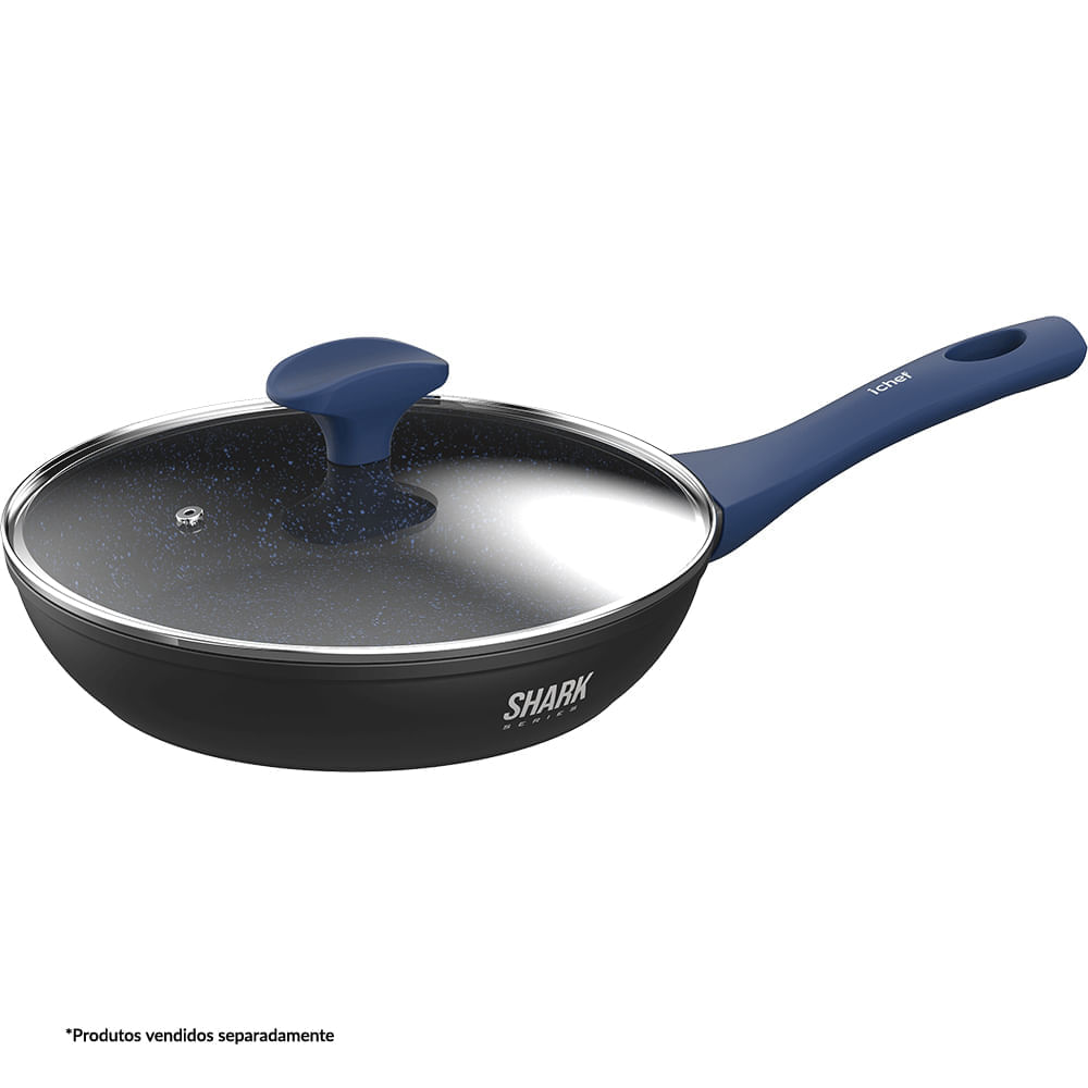 Panela Sauté Grand 24cm Ichef Home Azul Polishop Shark Series | Azul