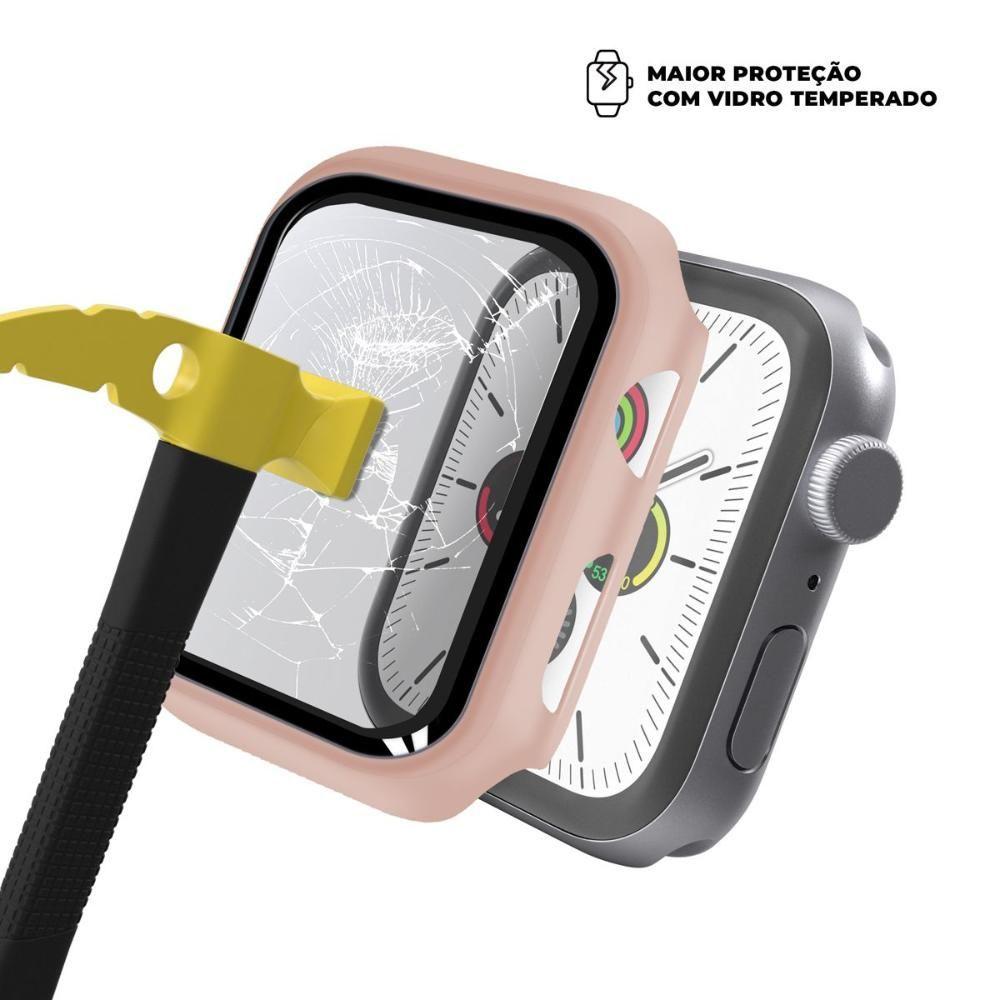 Miniatura Case Para Apple Watch 42mm - Armor - Acompanha Película Integrada Na Case - Rosa - Gshield