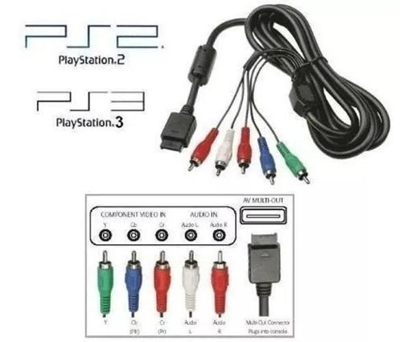 Miniatura Cabo Video Componente Ps2 E Ps3 Alta Definição Audio