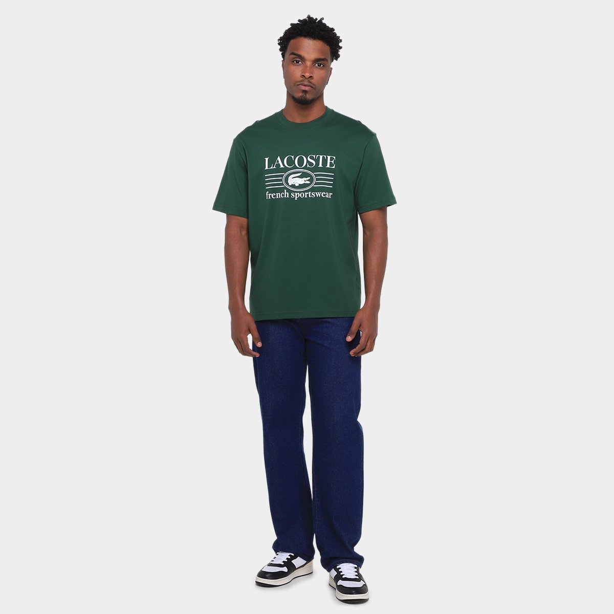 Miniatura Camiseta Lacoste Básica Masculina Verde - G