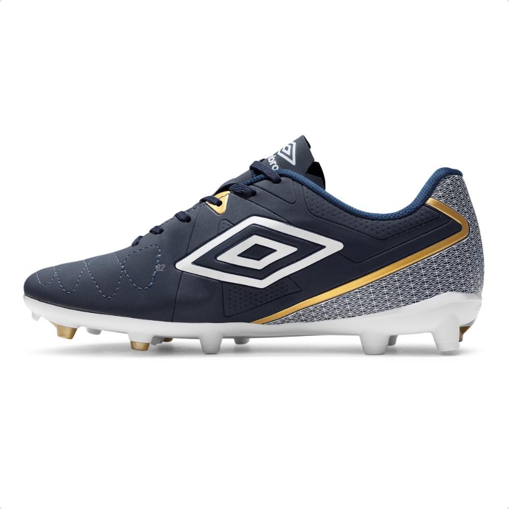 Miniatura Chuteira Campo Umbro Attak Eternal Masculino Marinho / Branco - 38