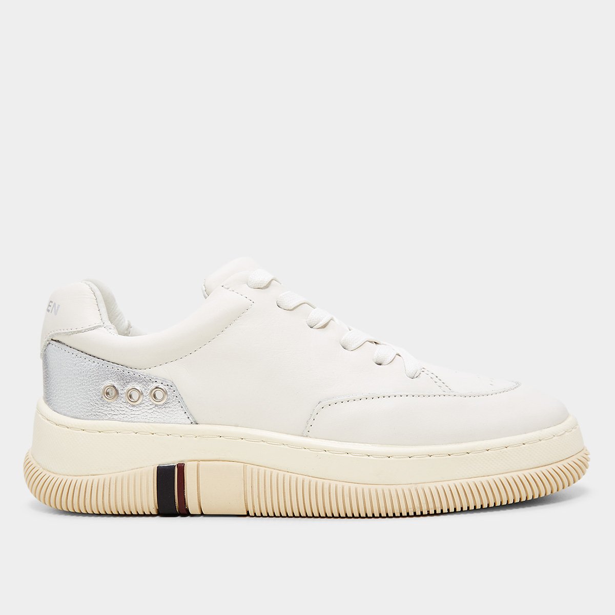 Miniatura Tênis Couro Osklen Hybrid Metallic Back Feminino Off White - 35