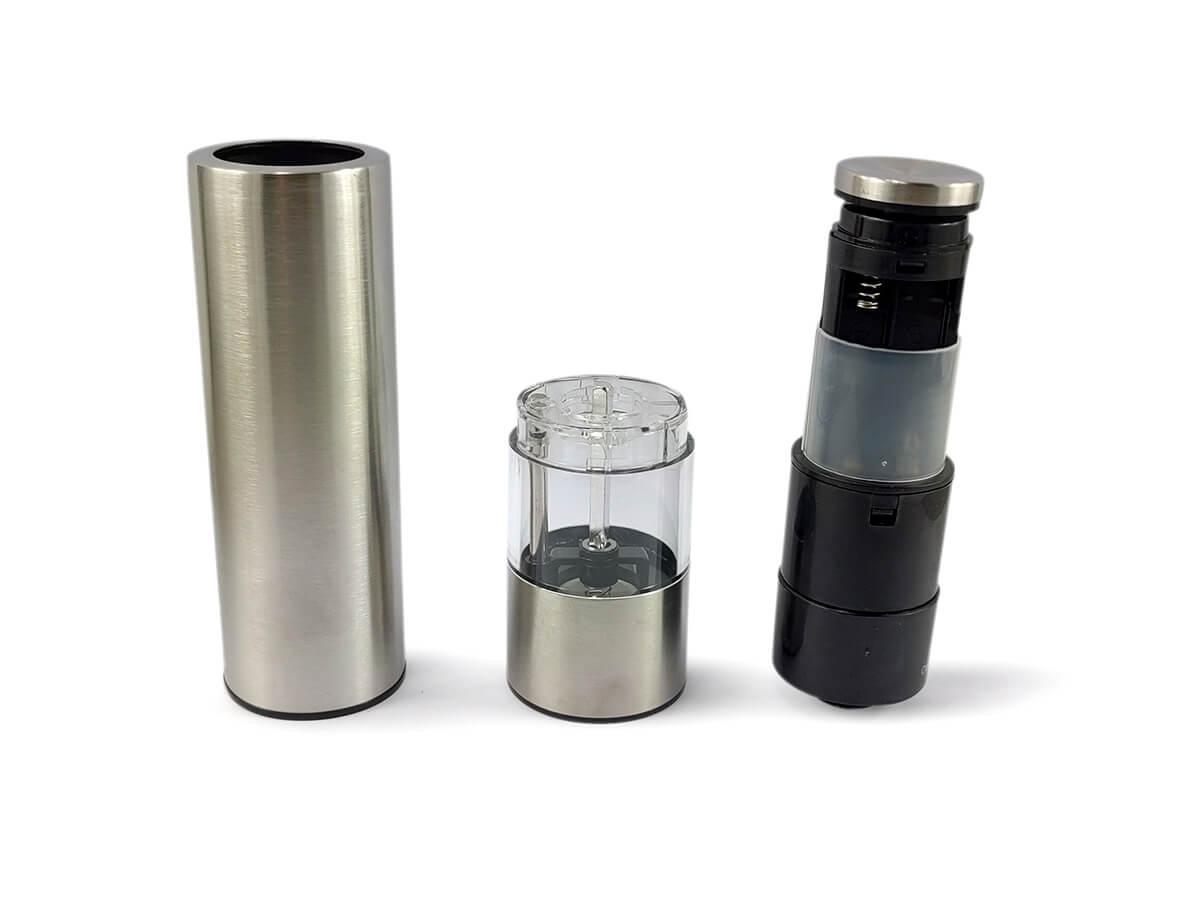 Miniatura Kit 2 Moedor De Sal Pimentas Temperos Especiarias Elétrico