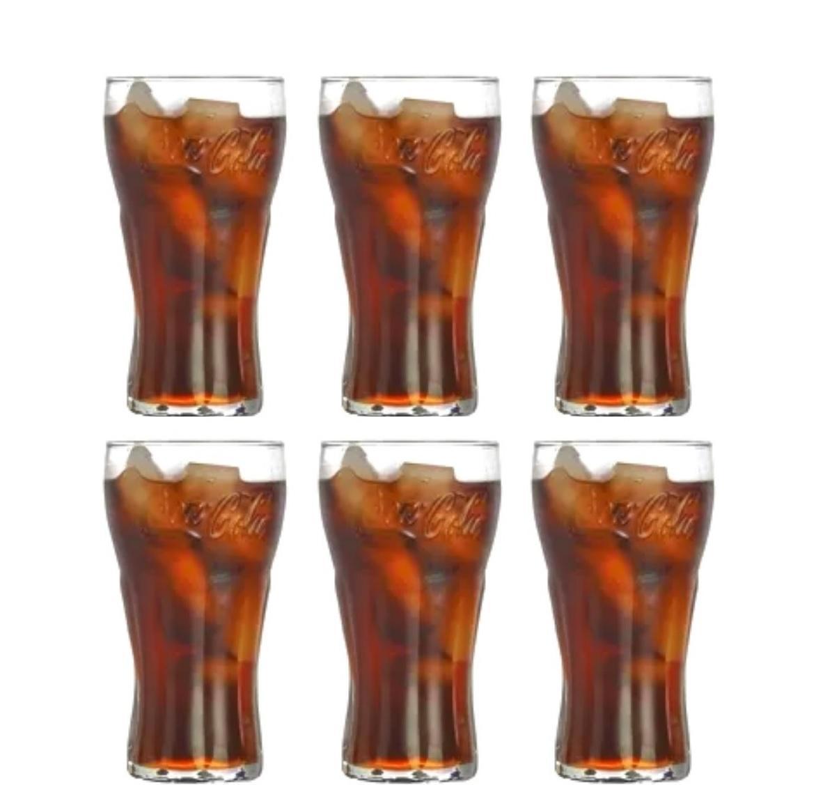 Miniatura Jogo De Copos Contour Coca Cola Nadir Copo 470Ml - 6 Unid
