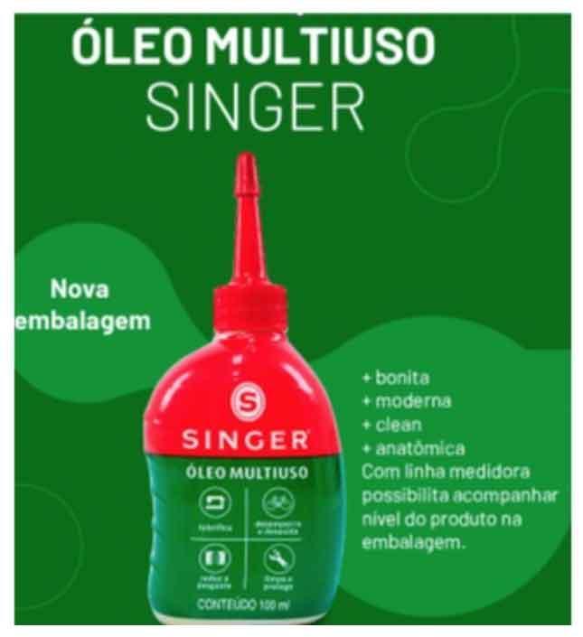 Miniatura Óleo Lubrificante Máquina Multiuso Singer 100Ml Caixa Com 24