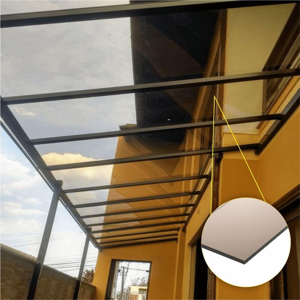 Miniatura Chapa De Policarbonato Compacto Bronze 4mm 2,00m X 3,00m