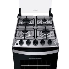 Fogão Brastemp 4 Bocas BFO4NBR Clean com Mesa de Inox, 2 Prateleiras Ajustáveis e Acendimento automático Bivolt – Inox