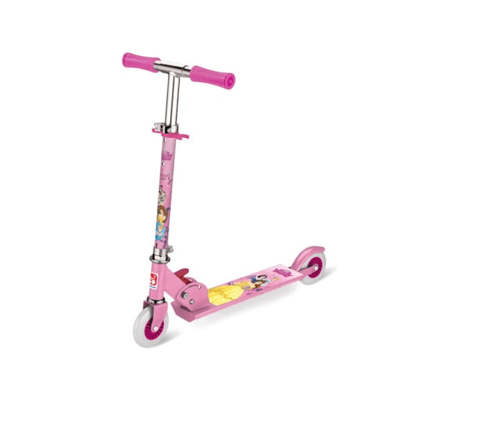 Miniatura Patinete 2 Rodas Princesas Disney Rosa Bandeirante - 2172