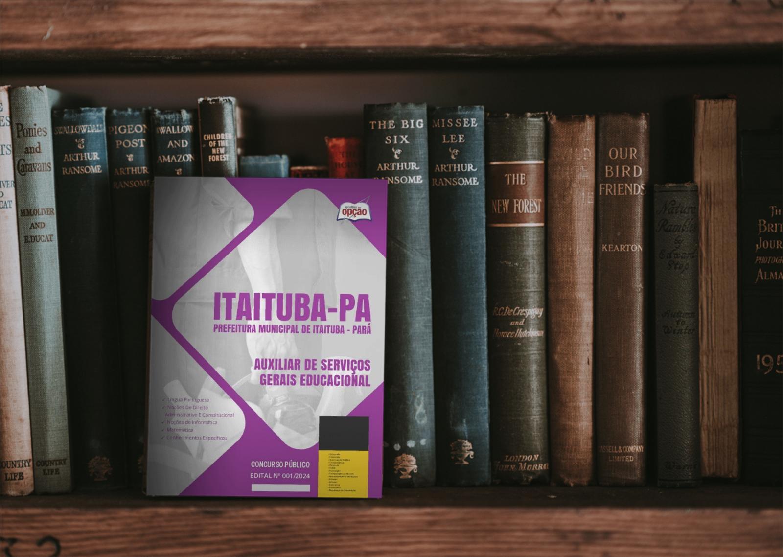 Miniatura Apostila Prefeitura Itaituba Pa 2024 Auxiliar Serviços
