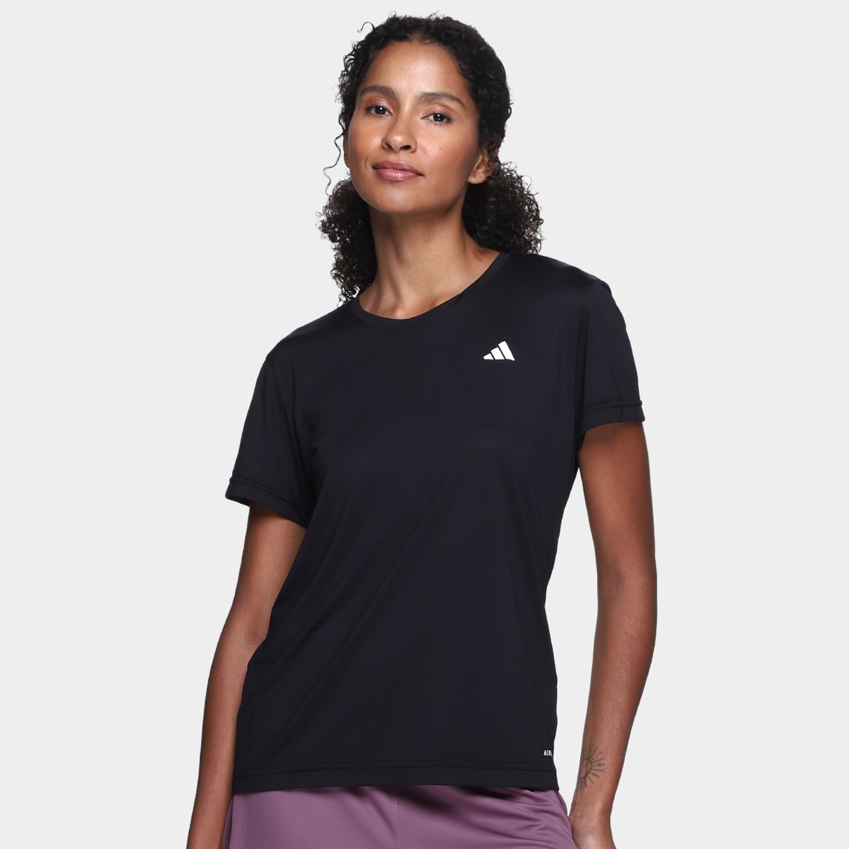 Miniatura Camiseta Adidas Own The Run 3 Listras Feminina Preto - G