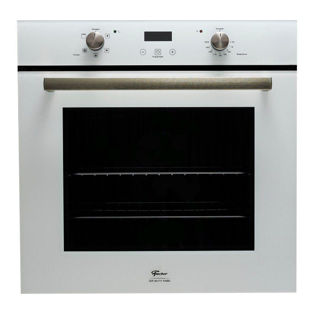 Miniatura Forno Elétrico De Embutir Infinity 82 Litros Touch Fischer Branco 220V
