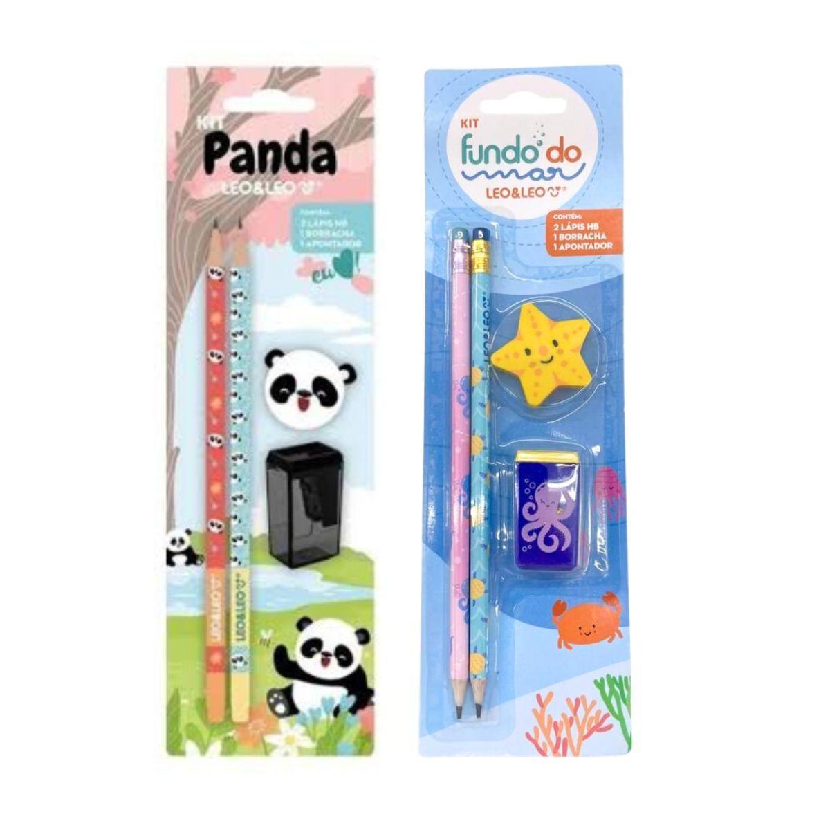 Miniatura Kit Escolar Papelaria Fofa 16 Itens Lapis Kawaii Borracha