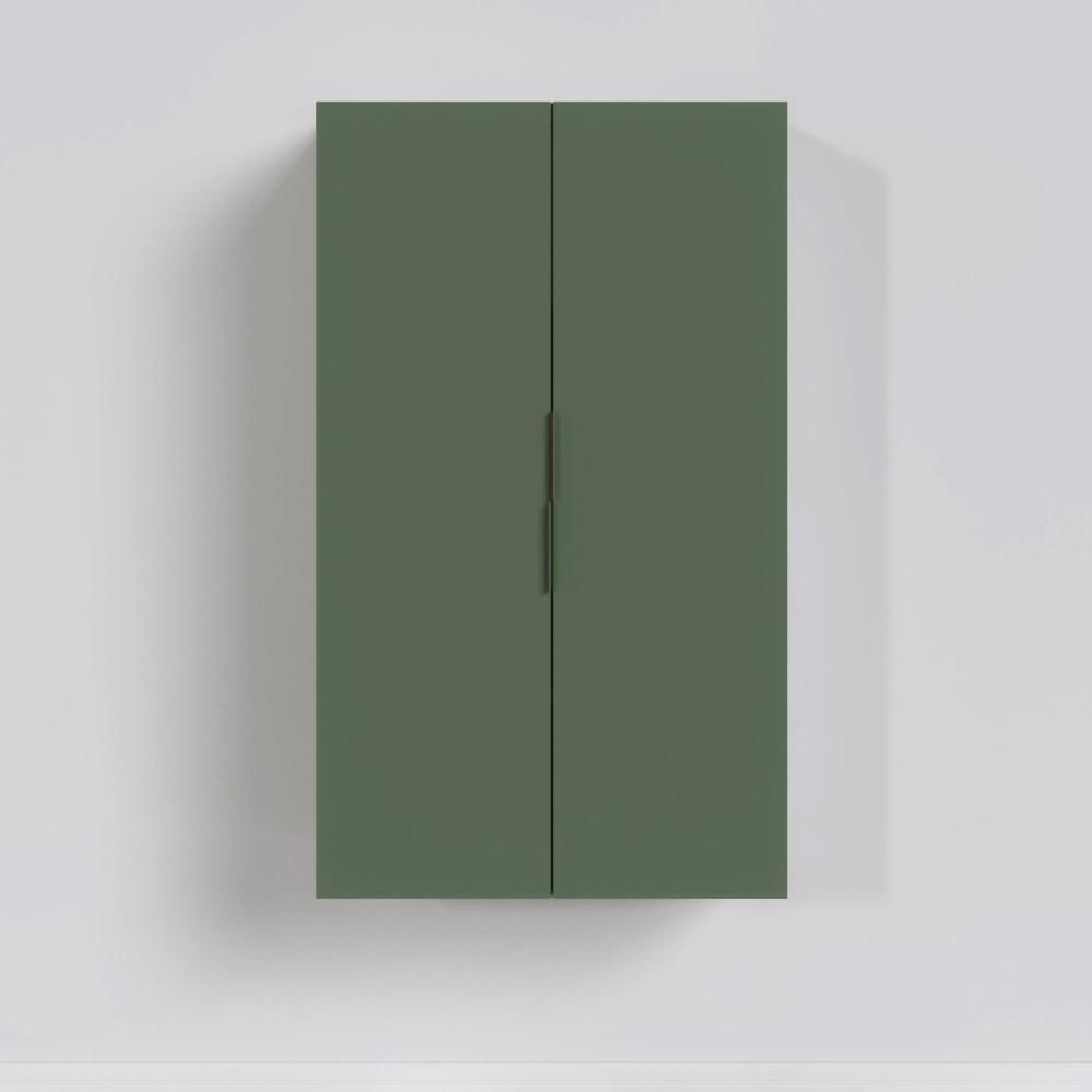 Miniatura Armário Aéreo 2 Portas 80x135cm Puxador 150mm Ipanema CabeCasa MadeiraMadeira Verde Folha/Branco