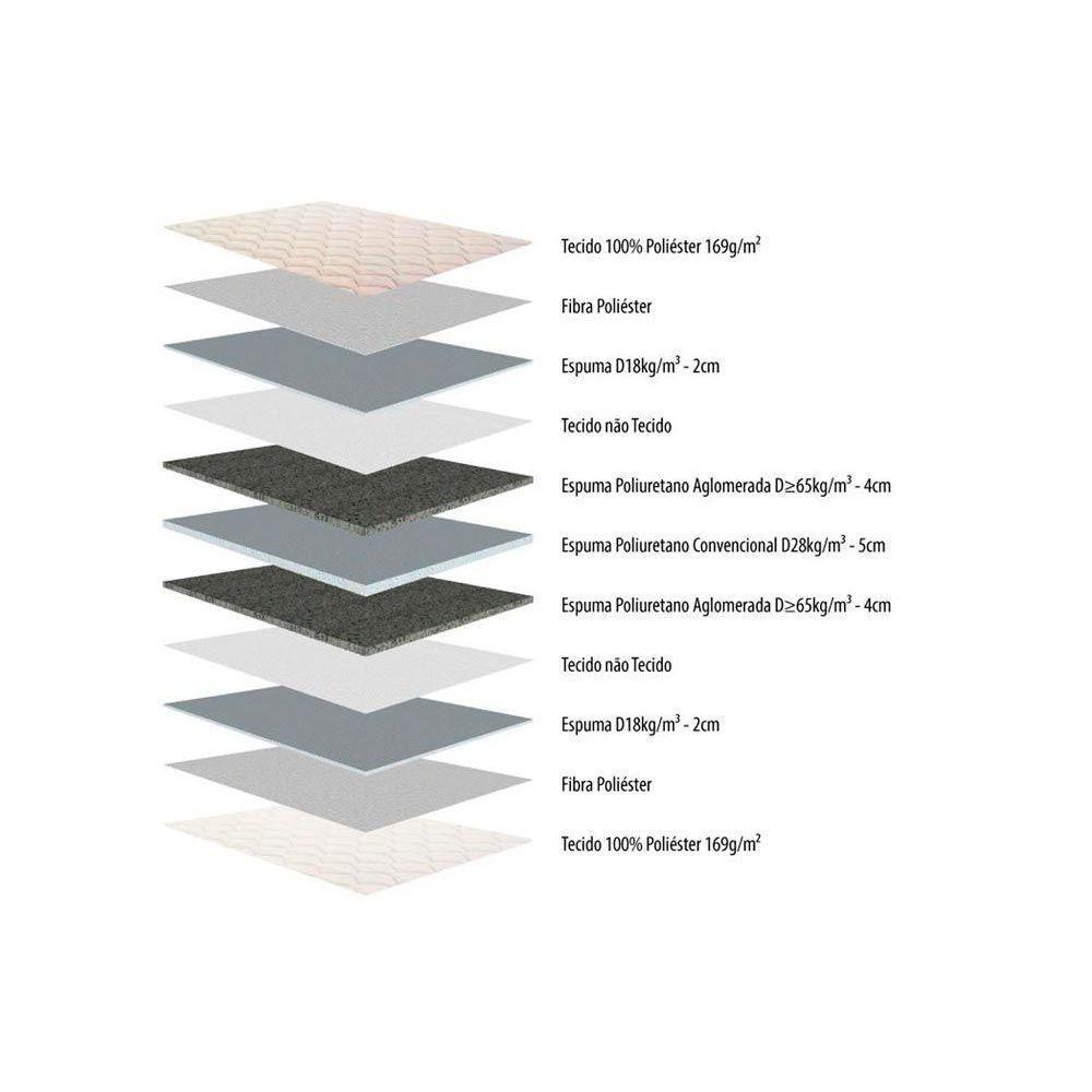 Cama Box Baú Queen: Colchão Espuma Herval D28 - Ag65 Frontier + Base Crc Suede Brown(158x198)