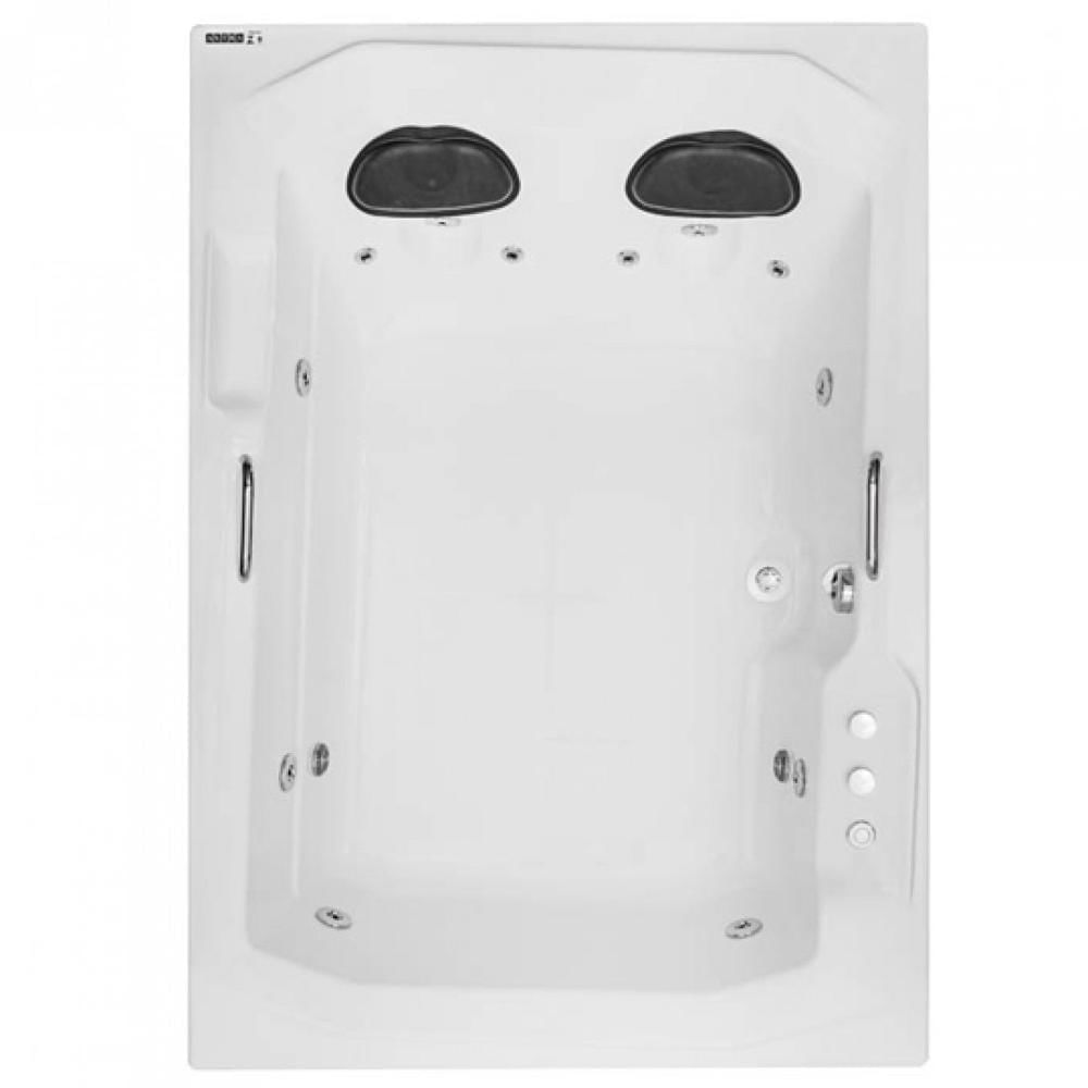 Miniatura Banheira Hidromassagem Astra Prima Maggiore Super Luxo 170cmx120mx44cm - 06 Jatos Branco Gel-Coat P4 com Aquecedor 220V