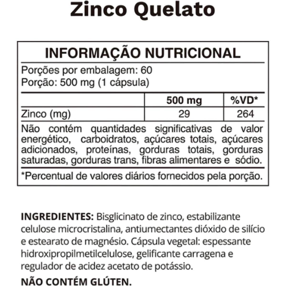Miniatura Kit 3 Zinco Quelato Ocean Drop Vegano 60 Cápsulas
