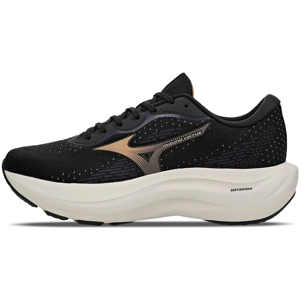 Miniatura Tênis de Corrida Feminino Mizuno Virtue Preto - 34