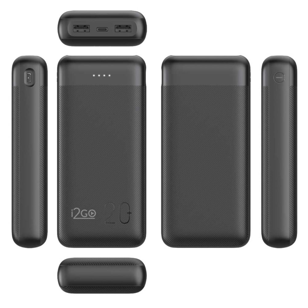Carregador Portátil Power Bank 20000 mAh 12 W Smart Charge i2GO