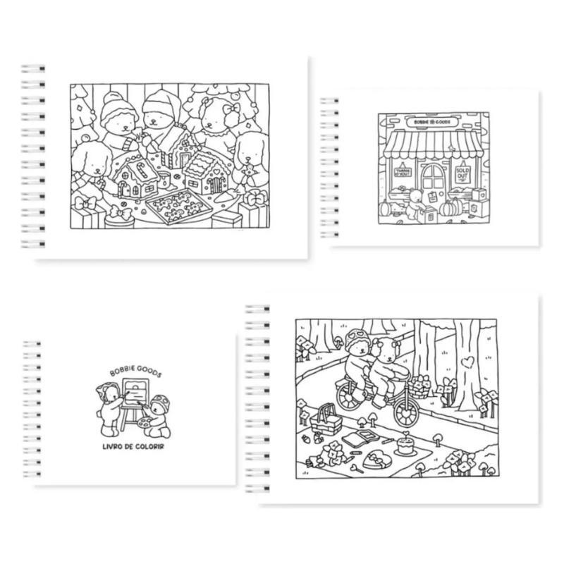 Kit Colorir Bob Goods Livro Capa Dura 50 Páginas + Canetas