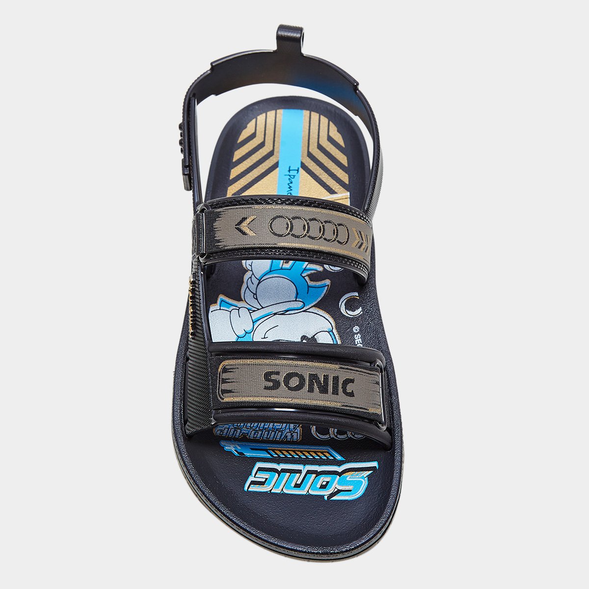 Miniatura Papete Infantil Grendene Sonic Menino Cinza+Azul - 25