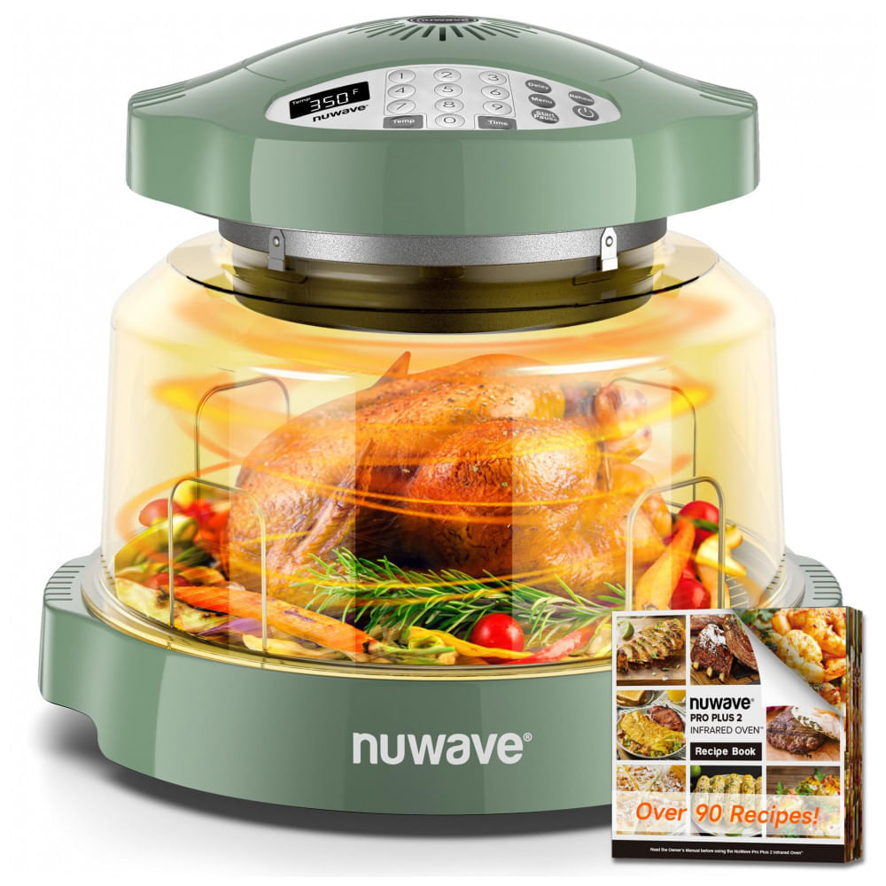 Miniatura Forno Nuwave Oven Pro Plus 2 Air Fryer Oliva Selvagem Convecção Infravermelho Sem Descongelar 4,5 kg 120V