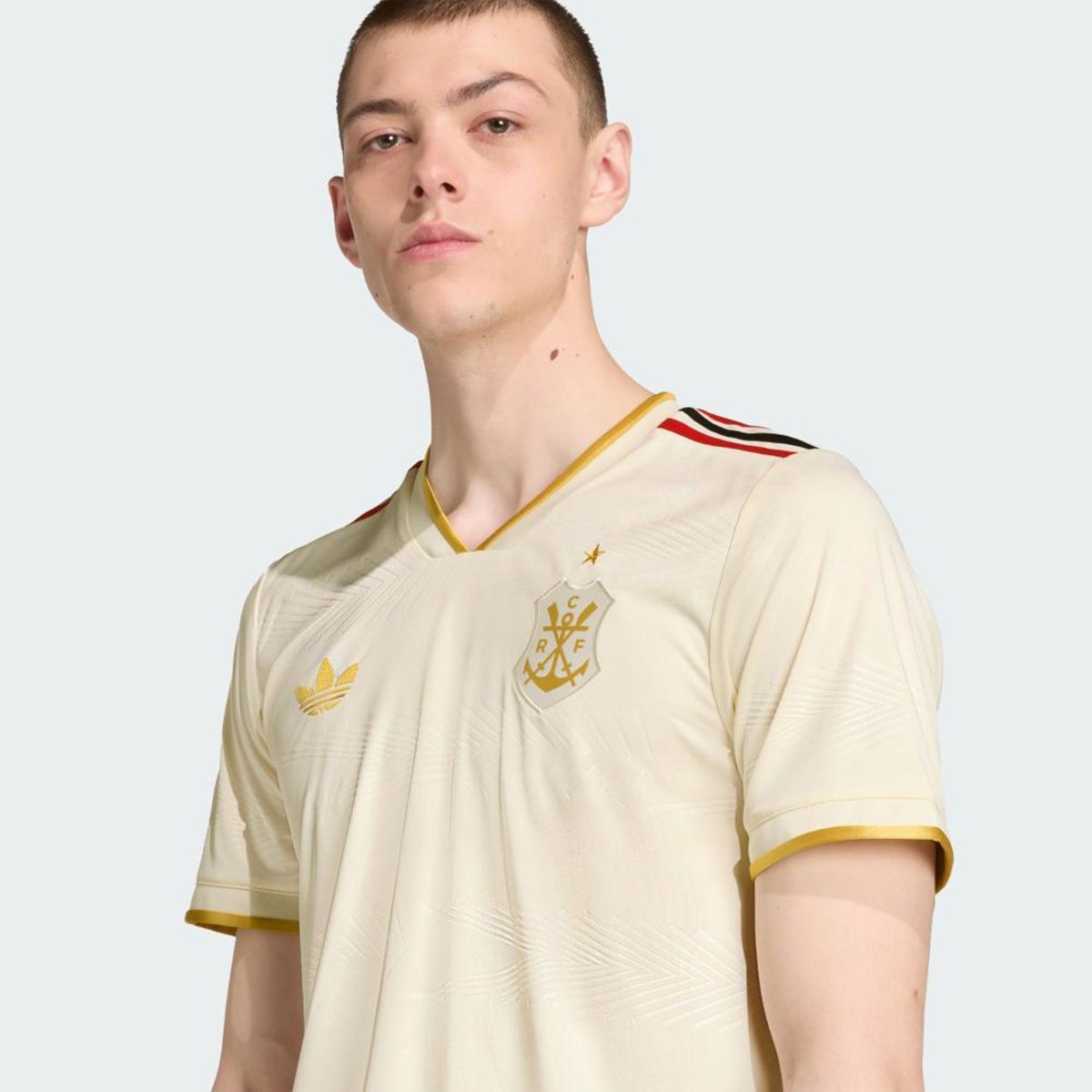 Miniatura Camisa Flamengo III 25/26 Torcedor Adidas Masculina Off White - EGG