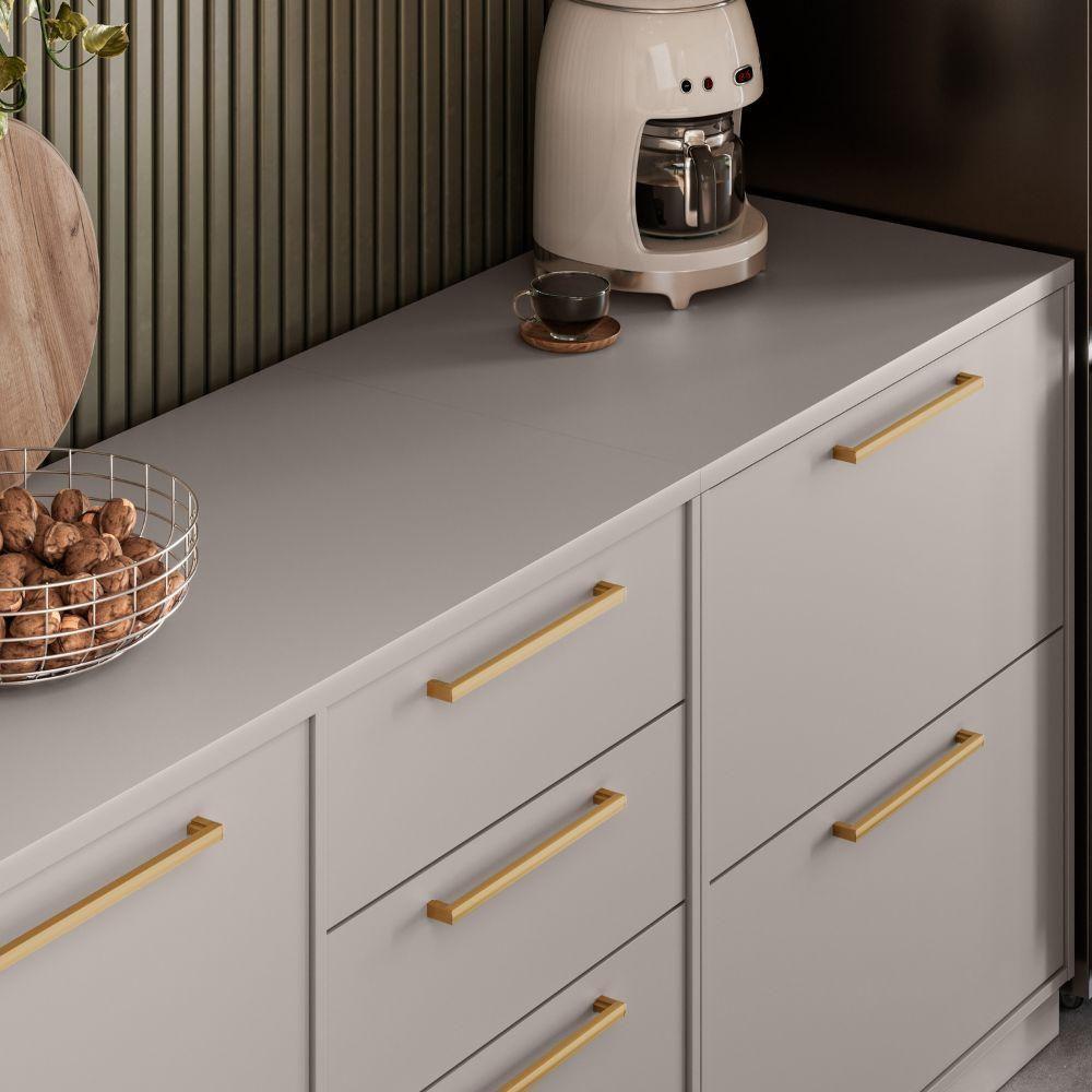 Miniatura Cozinha Completa Itatiaia Essence 5 Peças Fendi E Gris