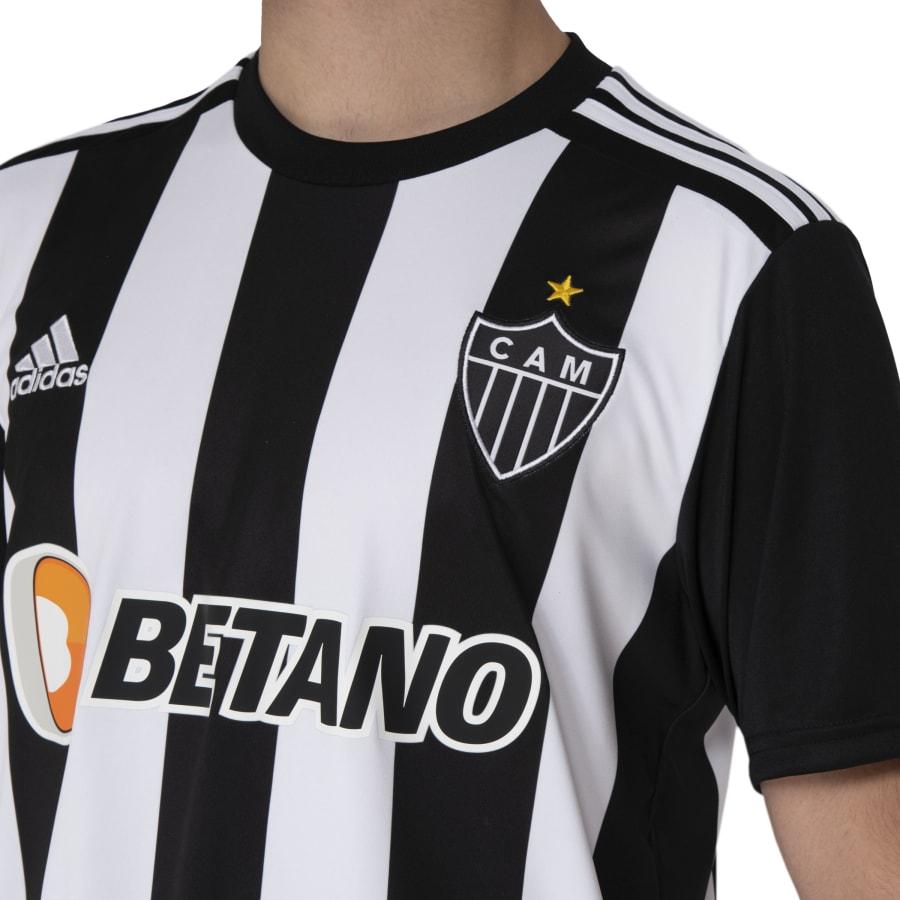 Miniatura Camisa Adidas Atlético-MG I 22/23 Masculina PRETO/BRANCO - 2G
