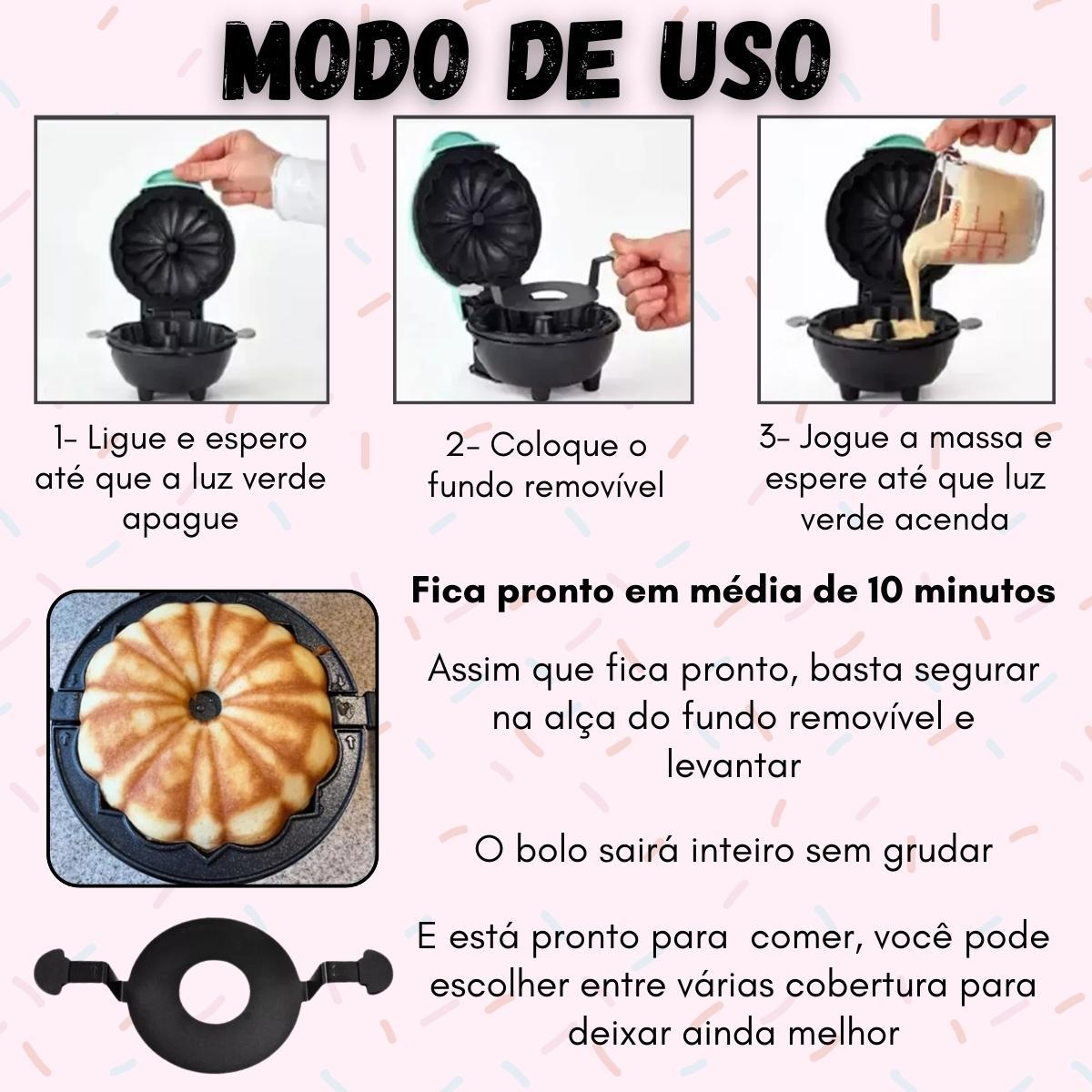 Miniatura Maquina De Fazer Bolo Elétrico Antiaderente Assadeira