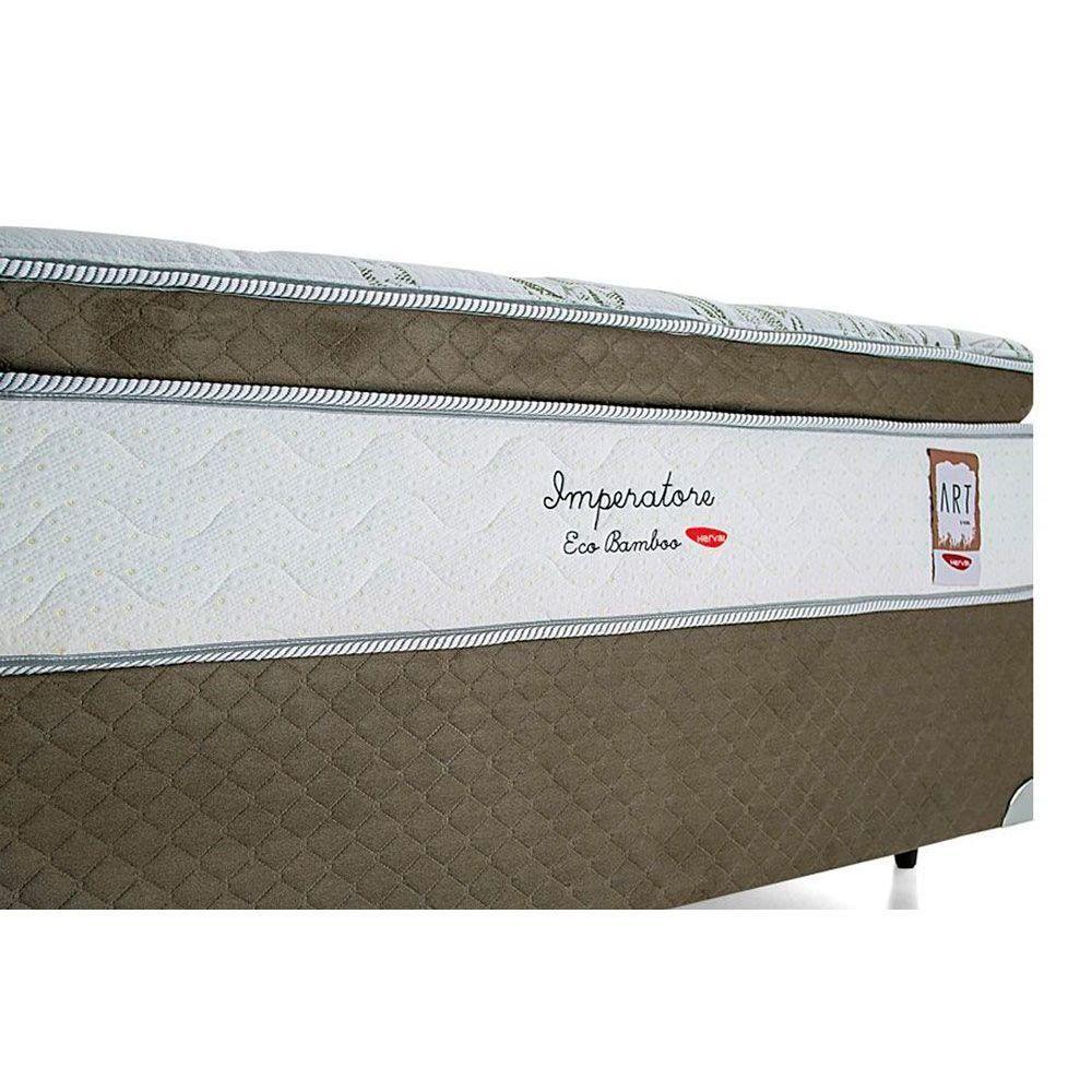 Colchão Queen Visco Masterpocket Imperatore Eco Bamboo Euro Pillow (158x198x34) Herval