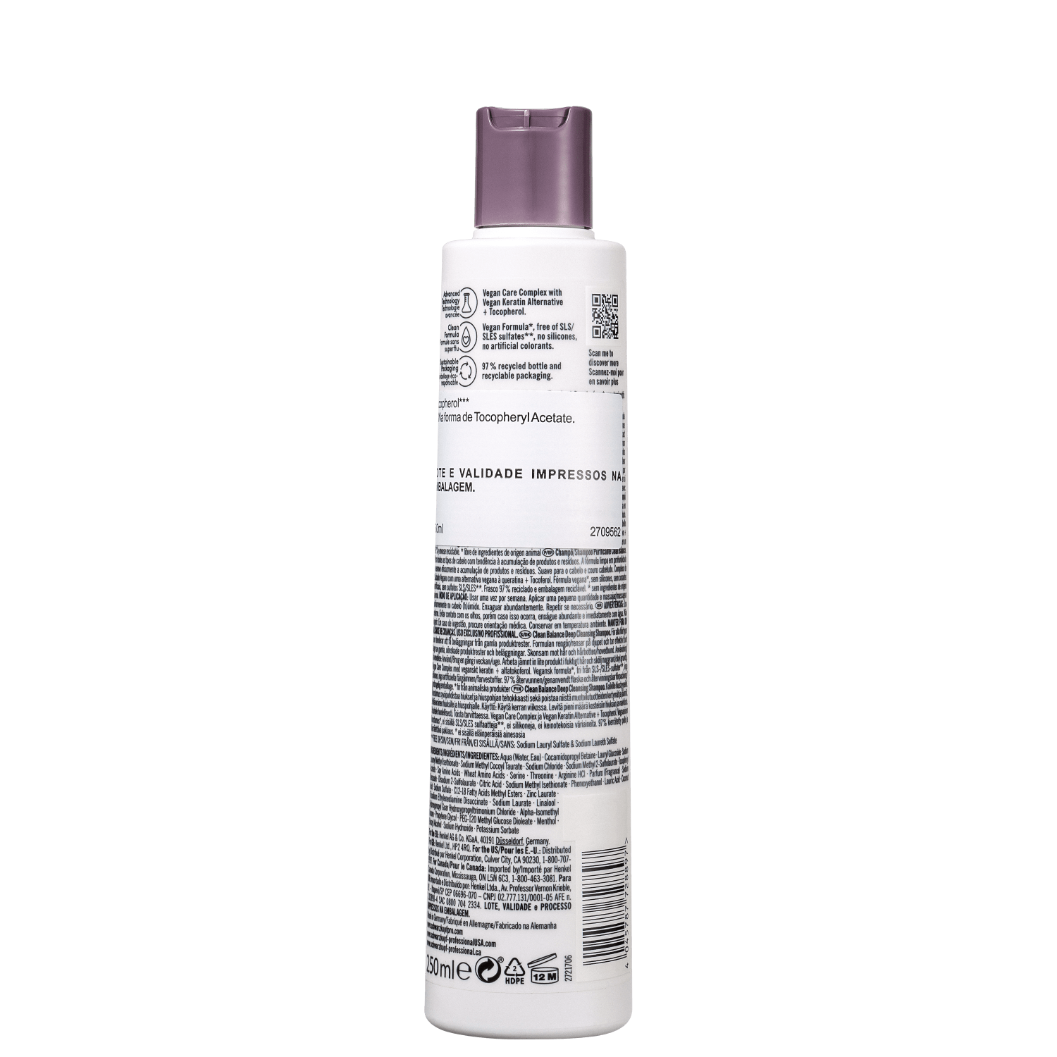 Schwarzkopf Professional BC Bonacure Clean Performance Clean Balance Deep Cleansing - Shampoo 250ml