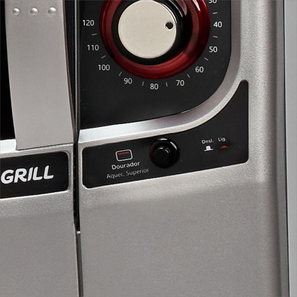 FORNO ELETRICO DE BANCADA FISCHER GOURMET GRILL G II PRATA GII 44L 220V (9741-79182) 220v