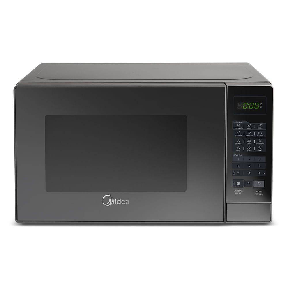 Miniatura Micro-ondas Midea 20L Porta Espelhada Minuto Fácil Prata MRAE22 220V