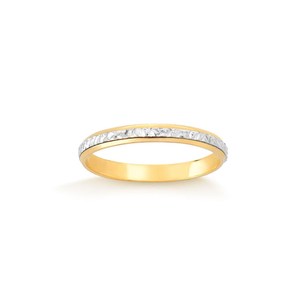 Miniatura Aliança em Ouro Amarelo e Branco 18k - 2,4 mm 11