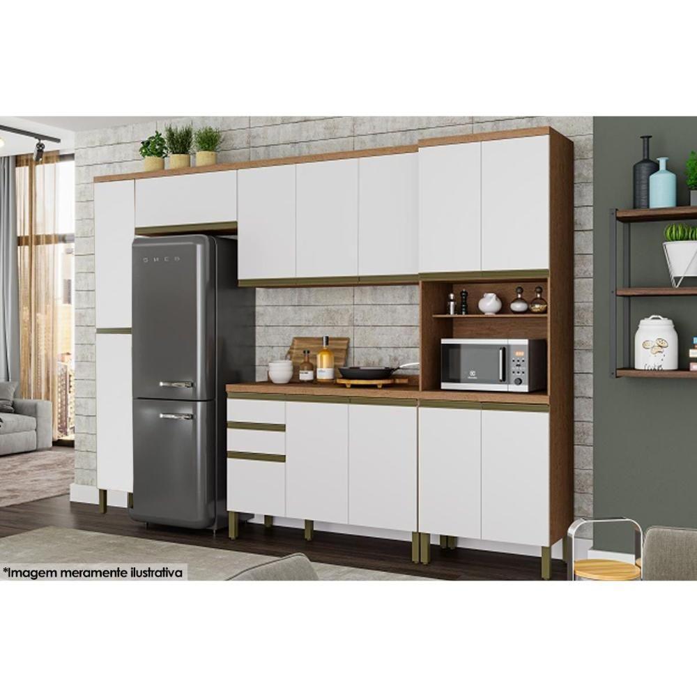 Miniatura Cozinha Ronipa Chardonnay 5 Peças (2 Armários + 1 Balcão + 2 Paneleiros) C5p03 Castanho/branco