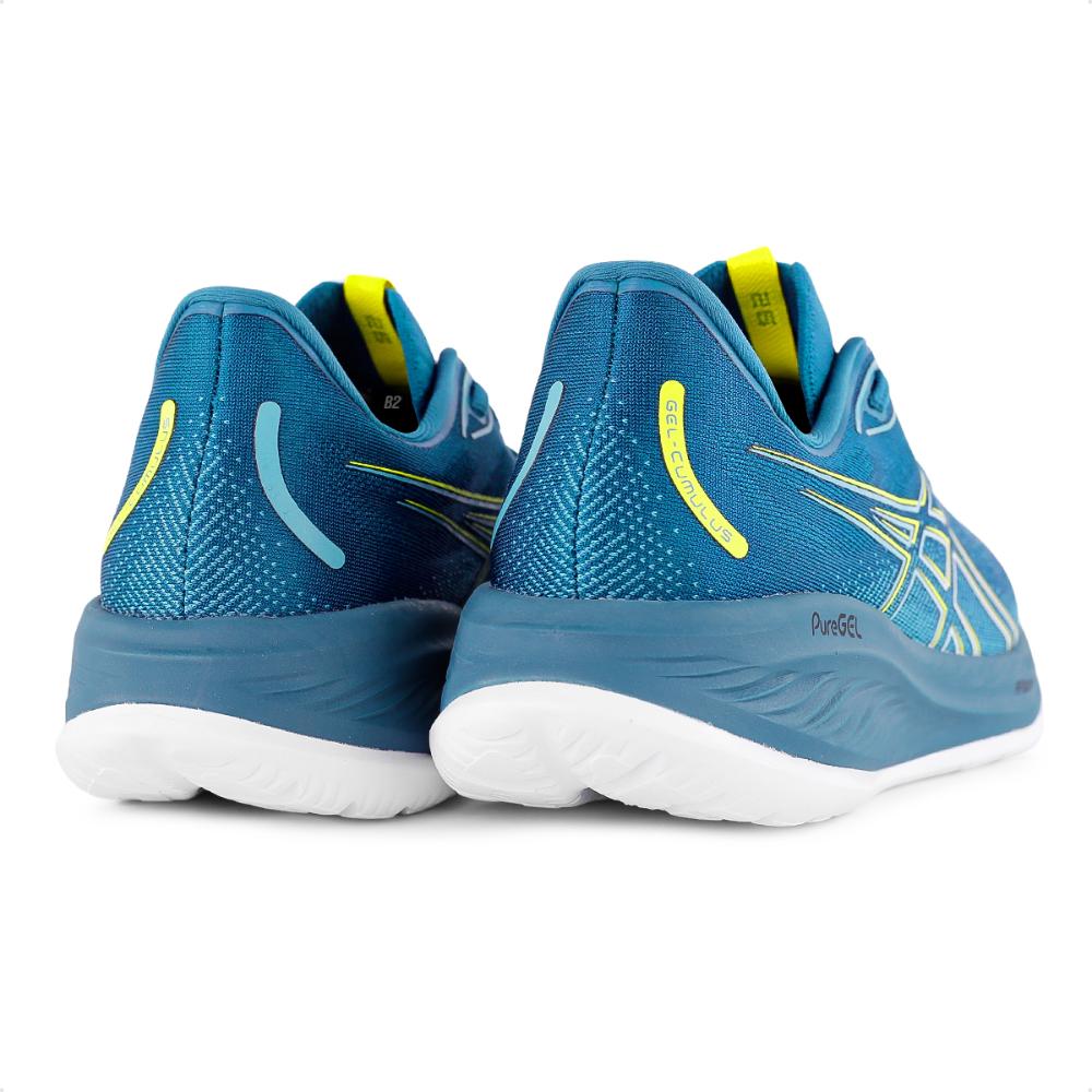Miniatura Tênis Asics Gel Cumulus 26 Masculino Azul / Amarelo - 38
