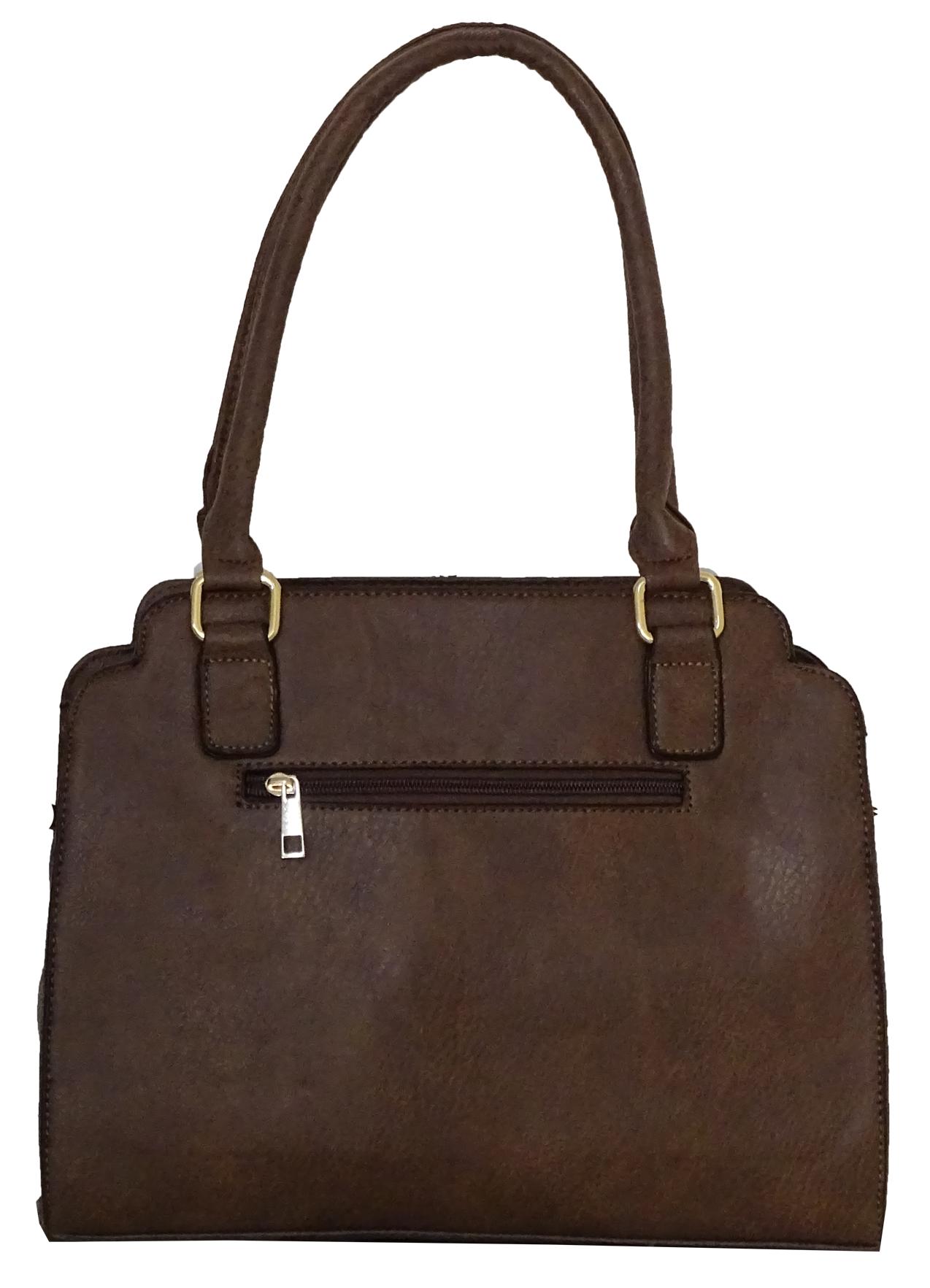 Miniatura Bolsa feminina ombro média alça transversal - marrom