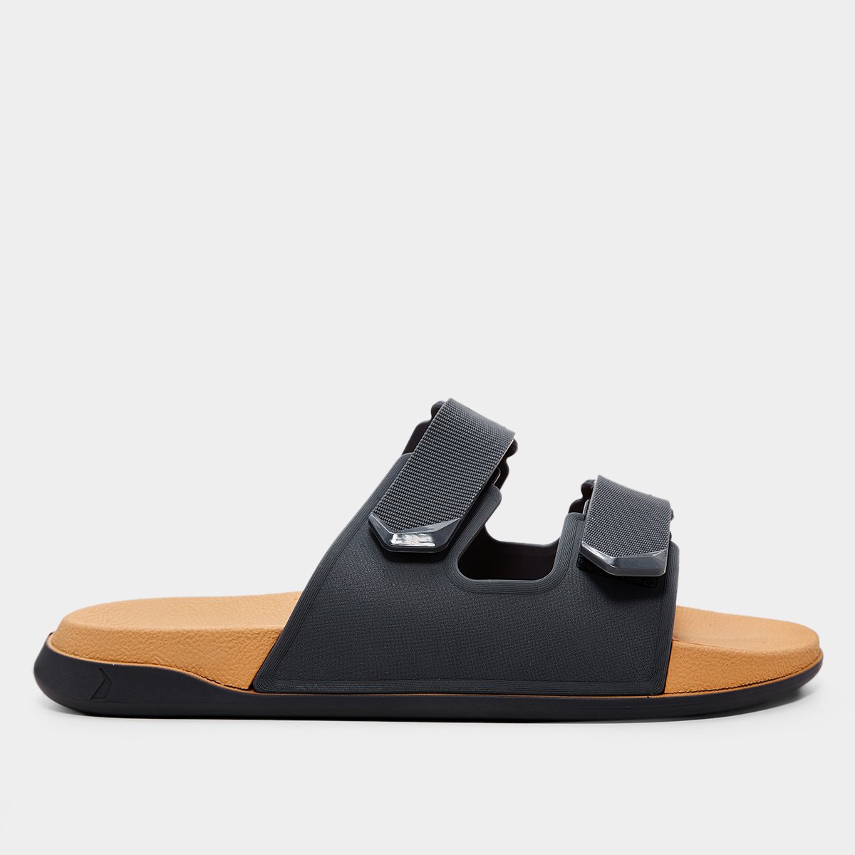 Miniatura Chinelo Rider Straps Slide Masculino Bege+Cinza - 37/38
