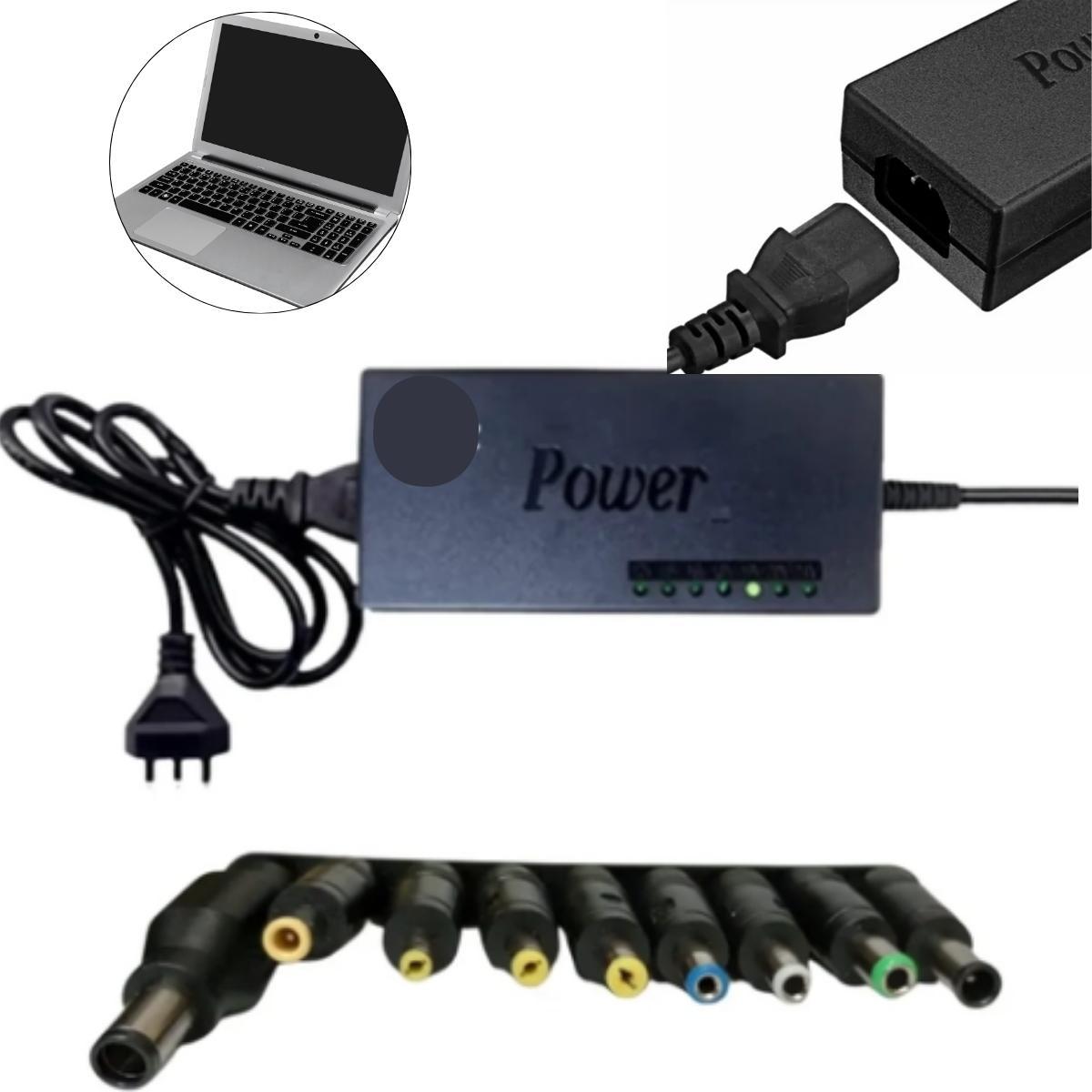 Miniatura Fonte Carregador Universal 9 Pinos Notebook Premiumcor Preto