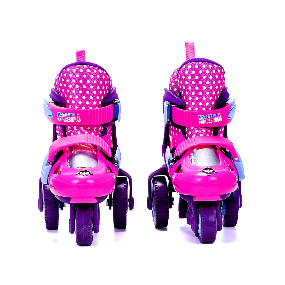 Miniatura Kit Patins Infantil 27 ao 30 - Princesinha Anne - Unik Toys 7898948586730 - Roxo com rosa - Patins - Unik toys - Ajustável do 27 ao 30