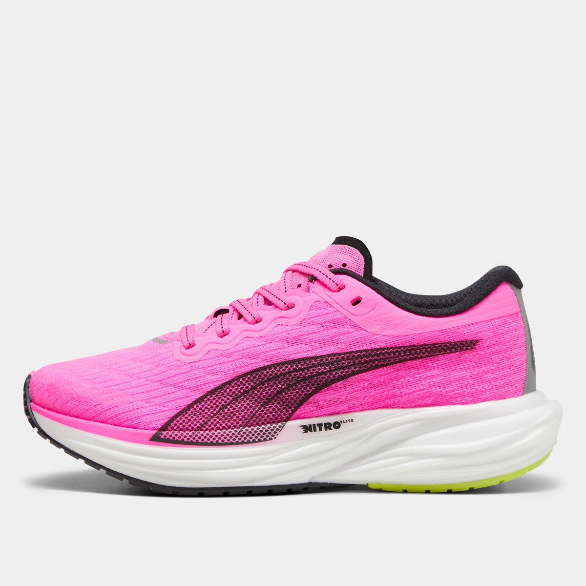 Miniatura Tênis Puma Deviate Nitro 2 Feminino Rosa+Branco - 34