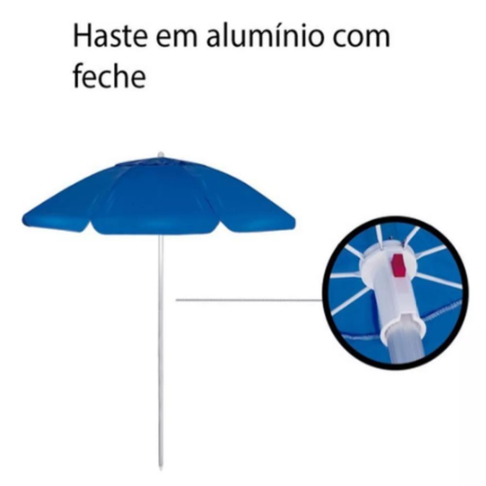 Miniatura Guarda-sol Gigante Articulado Com Proteção Uv Ombrelone Reforçado Para Praia E Piscina Azul
