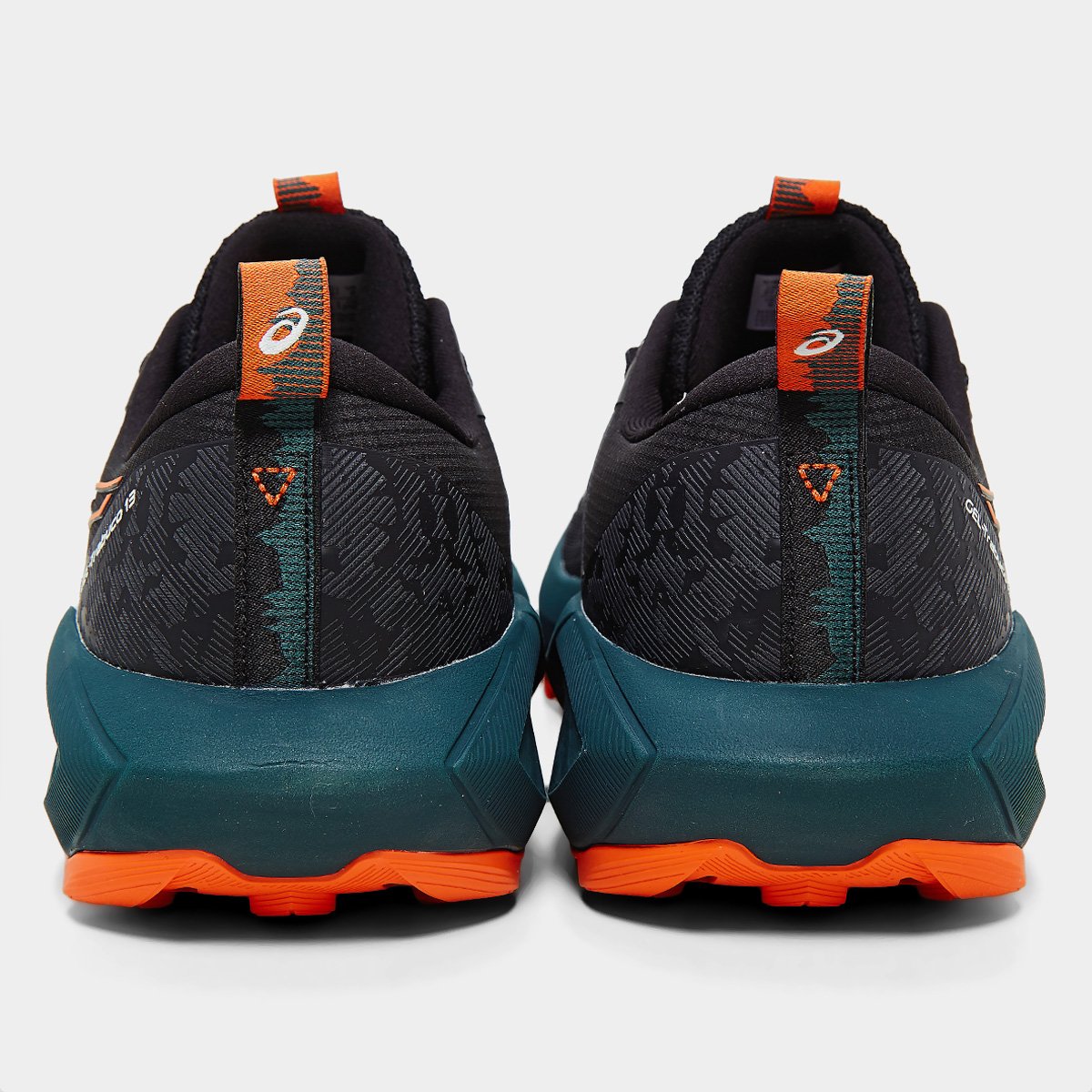 Miniatura Tênis Asics Gel-Trabuco 13 Masculino Preto+Laranja - 39